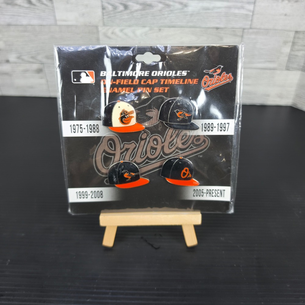 Baltimore Orioles MLB On-Field Cap Timeline Enamel Pin Set Cooperstown Collectio